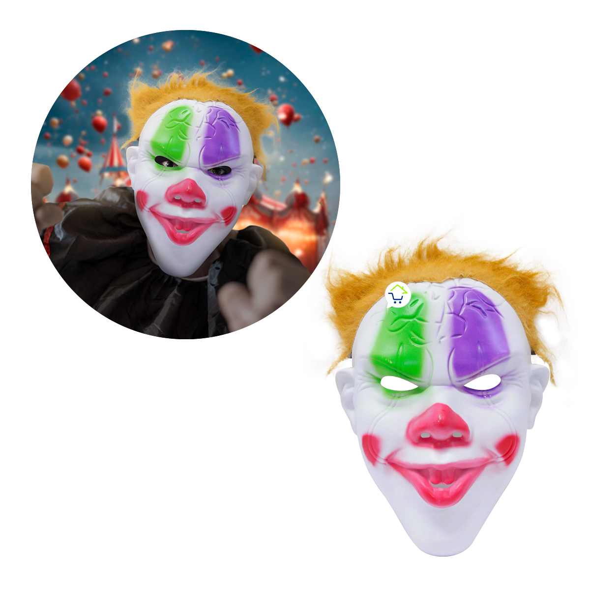 Miniatura 7 de Mascara Halloween Payaso Asesino MSHW02